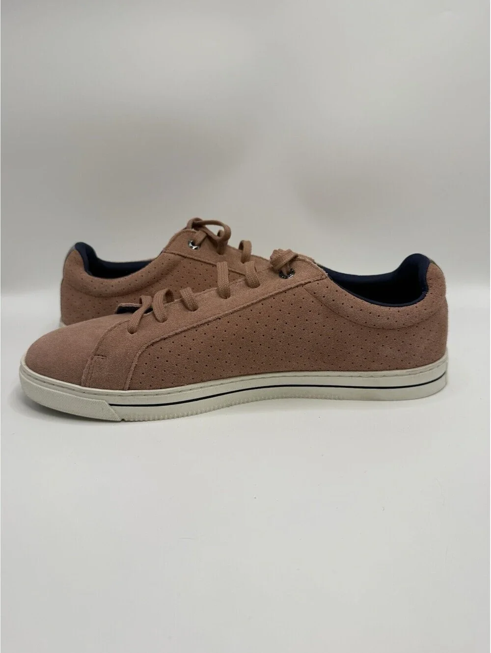 Ted Baker EPPAD Suede Textured Trainer Sneakers Dusty Pink US Sz 8.5 Mens